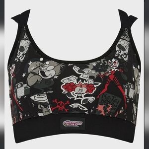 Killstar Black and Red Graphic Sports Bra